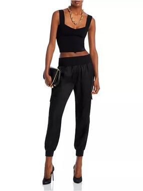 Cinq A Sept Gilles Black Utility Jogger Pants